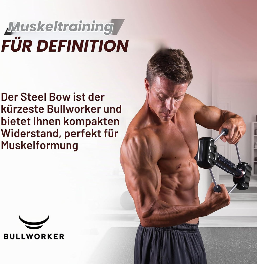 Bullworker Power Pack - Cross Training Portable Home Gym for Total Body Fitness (Bow Classic, Steel