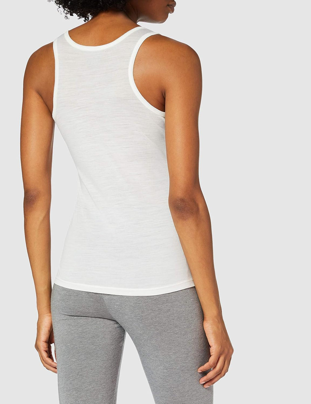 super.natural Dünnes Damen Tank Top, Mit Merinowolle, W BASE TANK 140 Weiss XL, Weiss XL