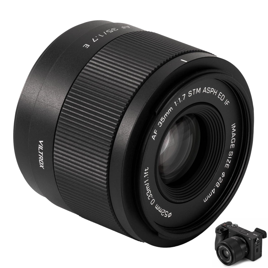 VILTROX 35mm F1.7 E Mount APS-C Autofokus Objektiv Festbrennweite | AF 35mm f/1.7 FE Objektiv mit Gr