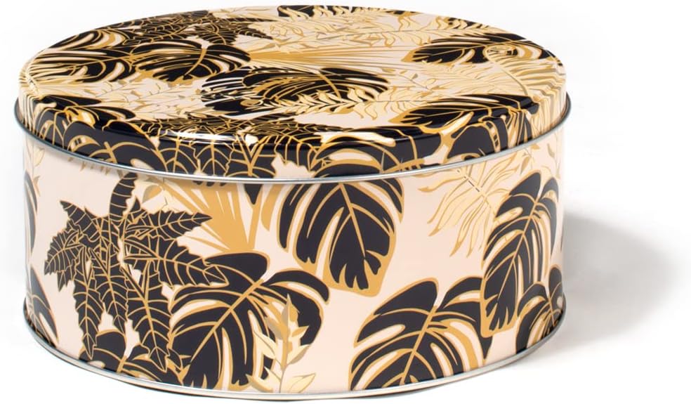 H&h confezione in latta botanical winter cm 17xh7 Box 17 x H7 cm, Box 17 x H7 cm