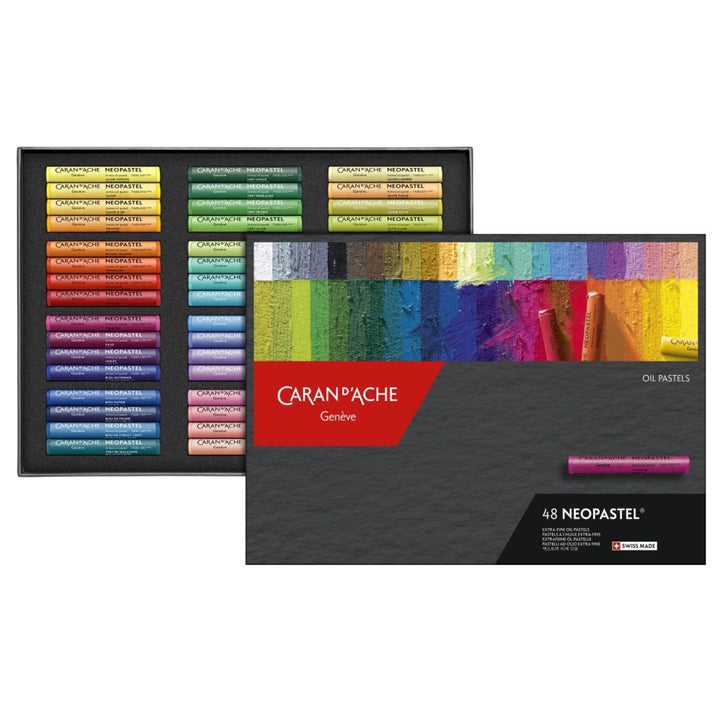 Caran d'Ache Neopastel Farben im Etui, Merhfarbig, 58, 48 Stück (1er Pack)
