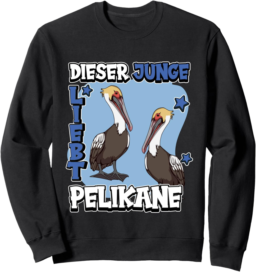 Kinder Pelikan Sachen Dieser Junge liebt Pelikane Sweatshirt