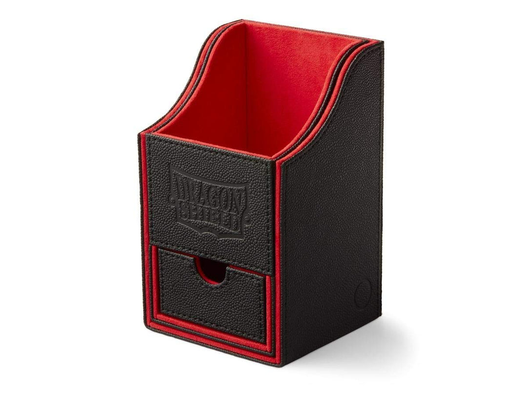 Arcane Tinmen 40204 - Dragon Shield: Nest Box + Dice Tray – Black/Red Mehrfarbig, Mehrfarbig