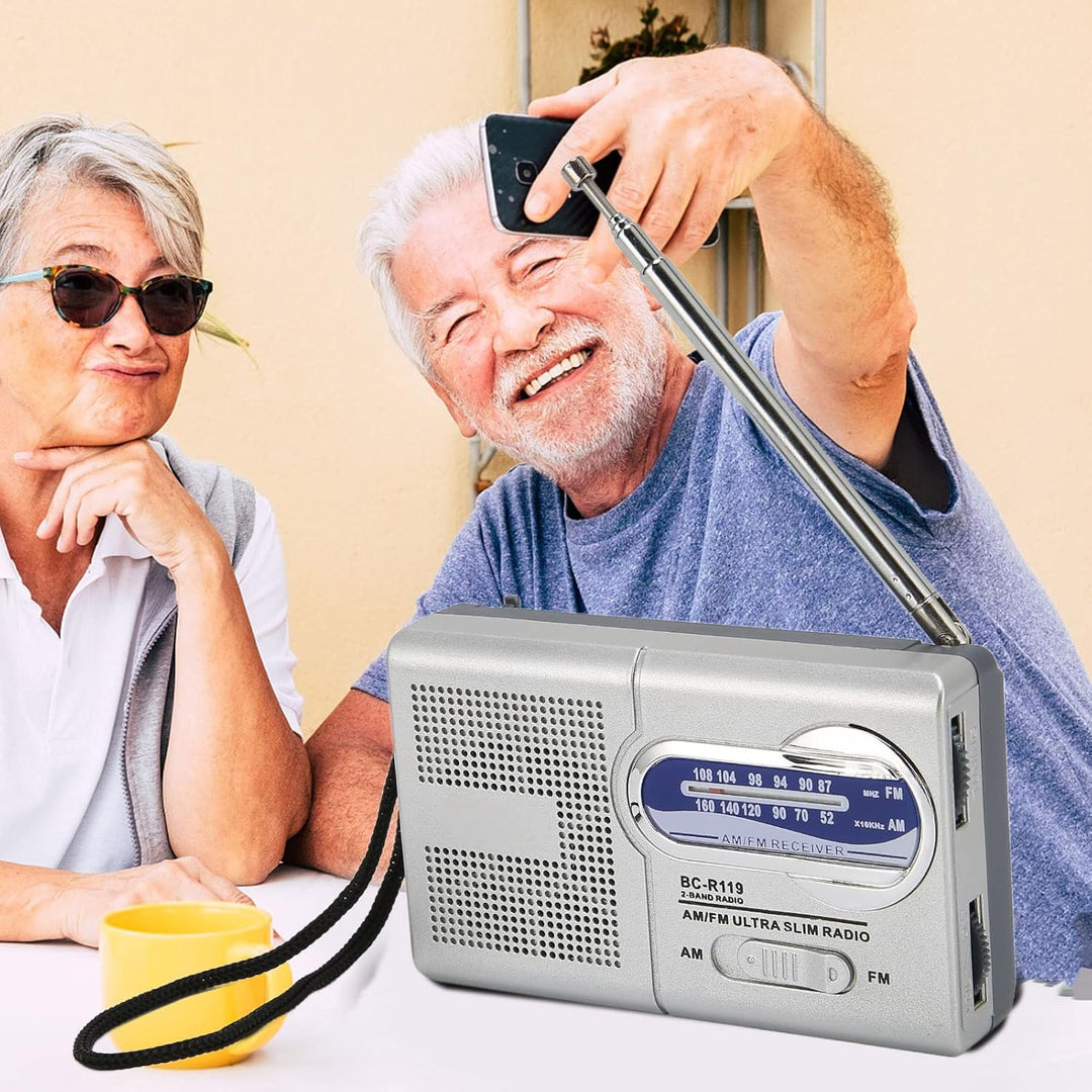 Tragbarer Radio-Transistor, Hervorragender Empfang auf Batteriebetriebenem UKW/MW-Radio mit Kopfhöre