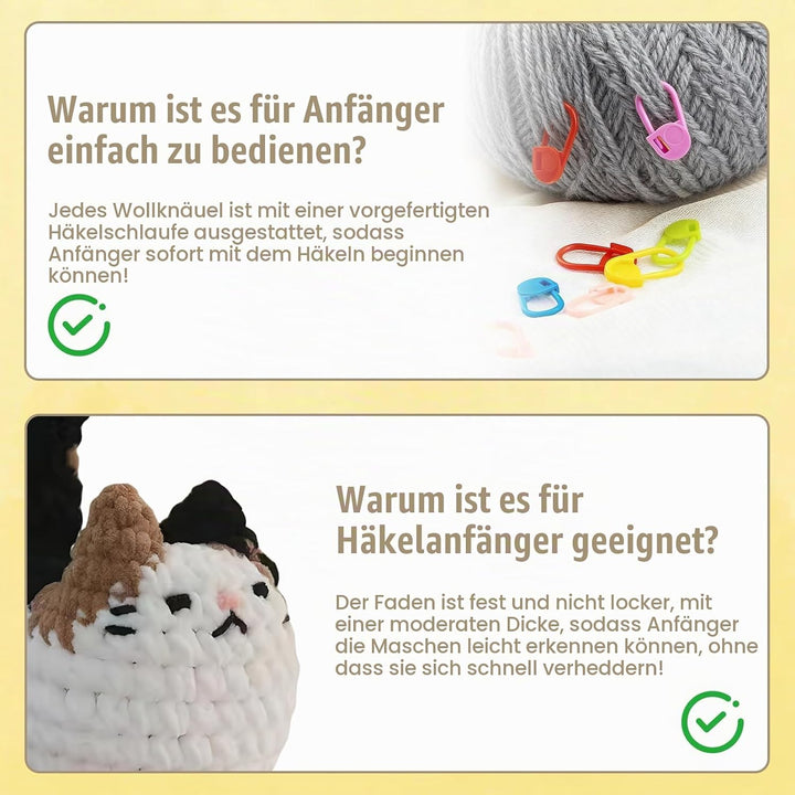 Häkelset Für Anfänger,Erwachsene Kinder Häckel Kit Für Anfänger,Kann Als Geschenk Verwendet Werden H