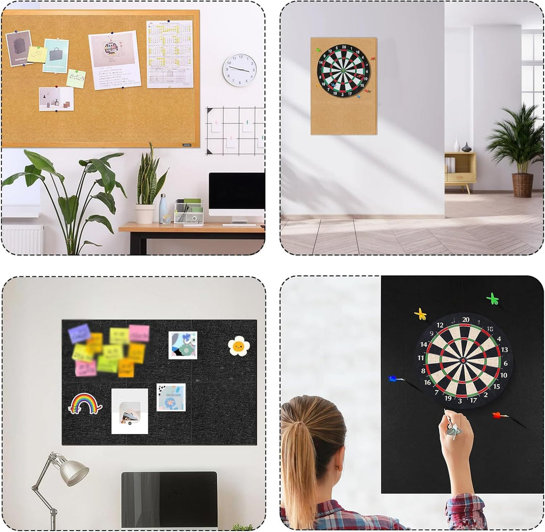 Dartboard Wandschutz, 6 Stück Filz Dartboard Wandschutz, 30x30x1,2cm, Selbstklebende Dartscheiben Um