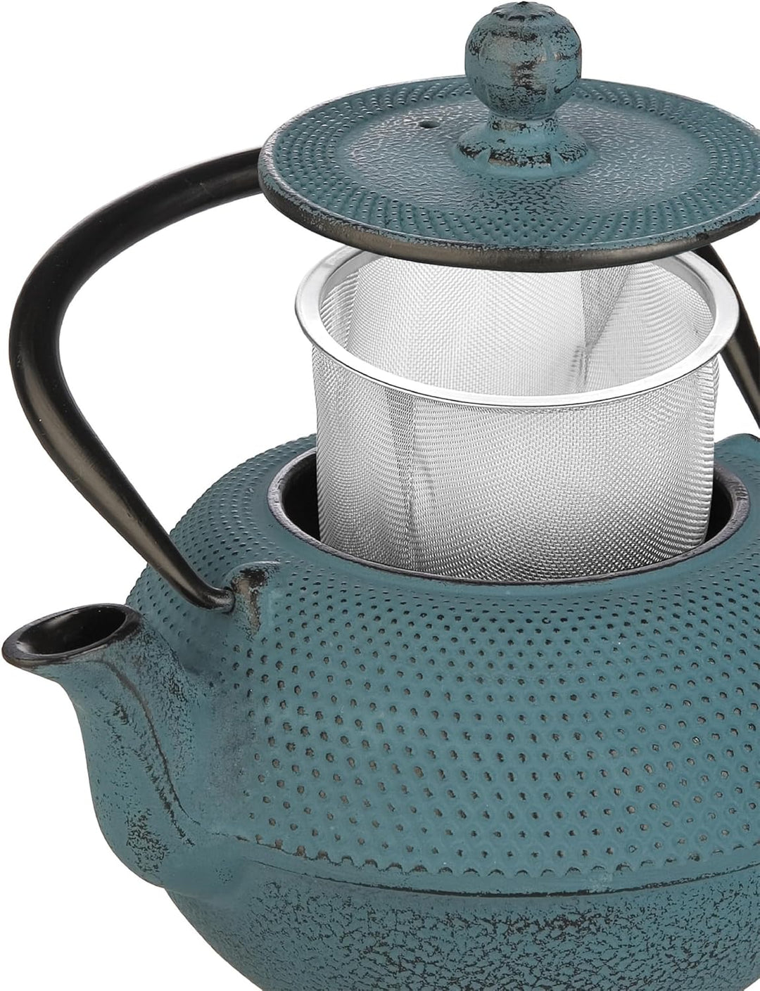 IBILI - Teekocher aus gehärtetem Eisen in Blau, 1,2 Liter, innen emailliert, geeignet für Induktions