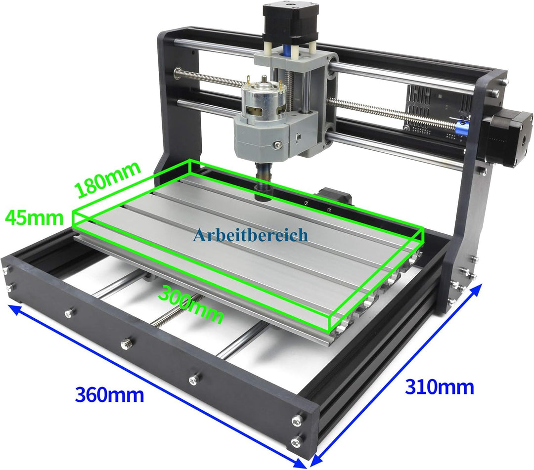 RATTMMOTOR CNC 3018 Pro Engraving Machine,3 Achsen GRBL Streurung, 4G-USB-Flash-Laufwerk, Arbeitbere