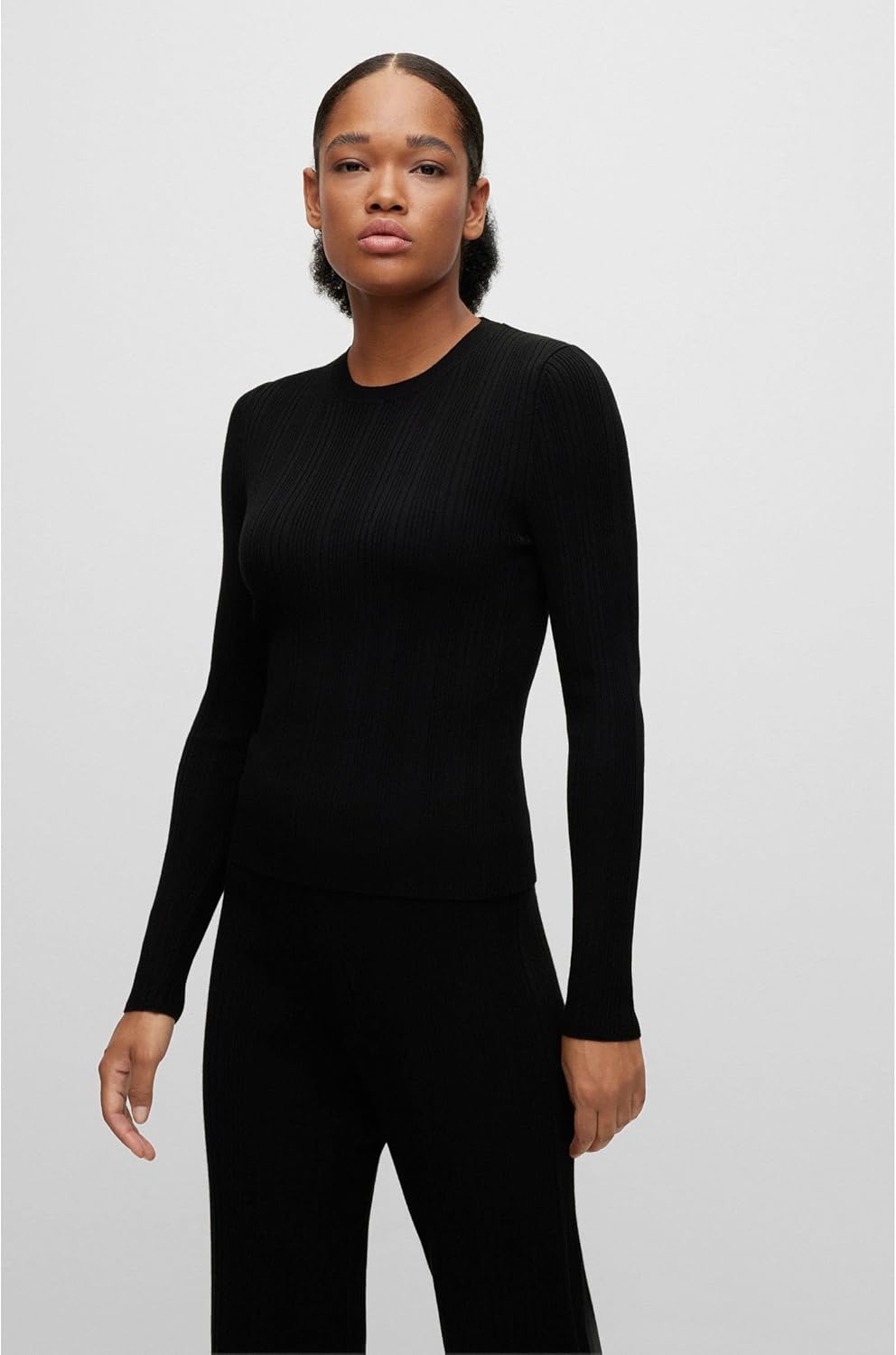 HUGO Damen Sharim Sweater L Black1, L Black1