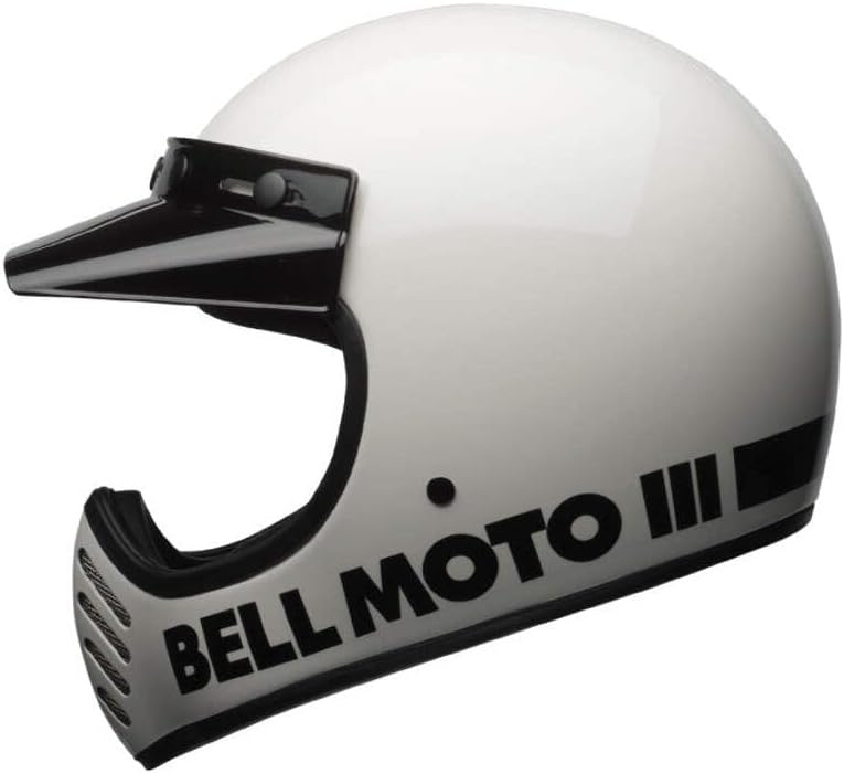 BELL Moto-3 Classic Endurohelm (weiss), L (59)