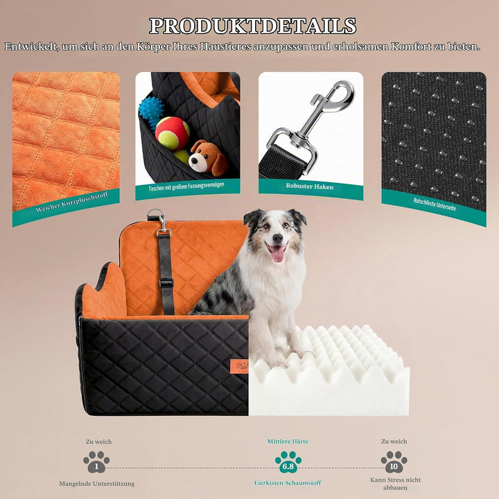YITAHOME Hundesitz für grosse und mittelgrosse Hunde,Reisebettb Haustiere mit Memory Schaumstoff unt