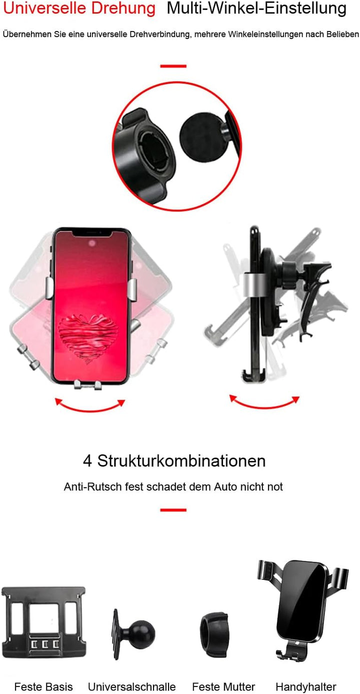 Handyhalterung kompatibel mit Mercedes e klasse w212 Handyhalterung Auto Zubehör 2013 2014 2015 2016