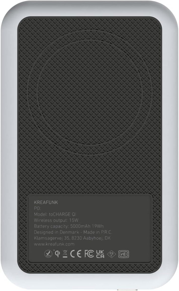 KREAFUNK toCHARGE Qi, Wireless Design-Powerbank grau, grau
