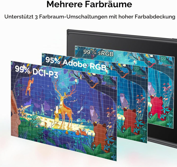 ugee UE12 Plus 11,9 Zoll Grafiktablett mit Display,Pen Display mit 147% sRGB Ultra-Wide Color Gamut