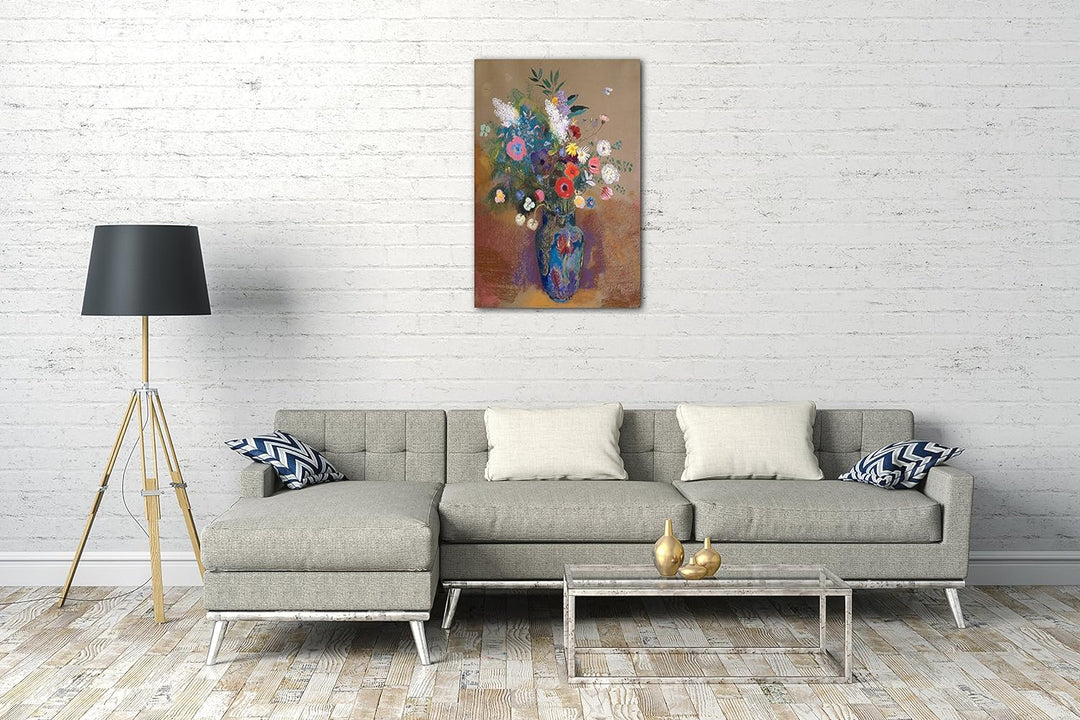 Printed Paintings Leinwand (80x120cm): Odilon Redon - Blumenstrauss 80x120 cm, 80x120 cm
