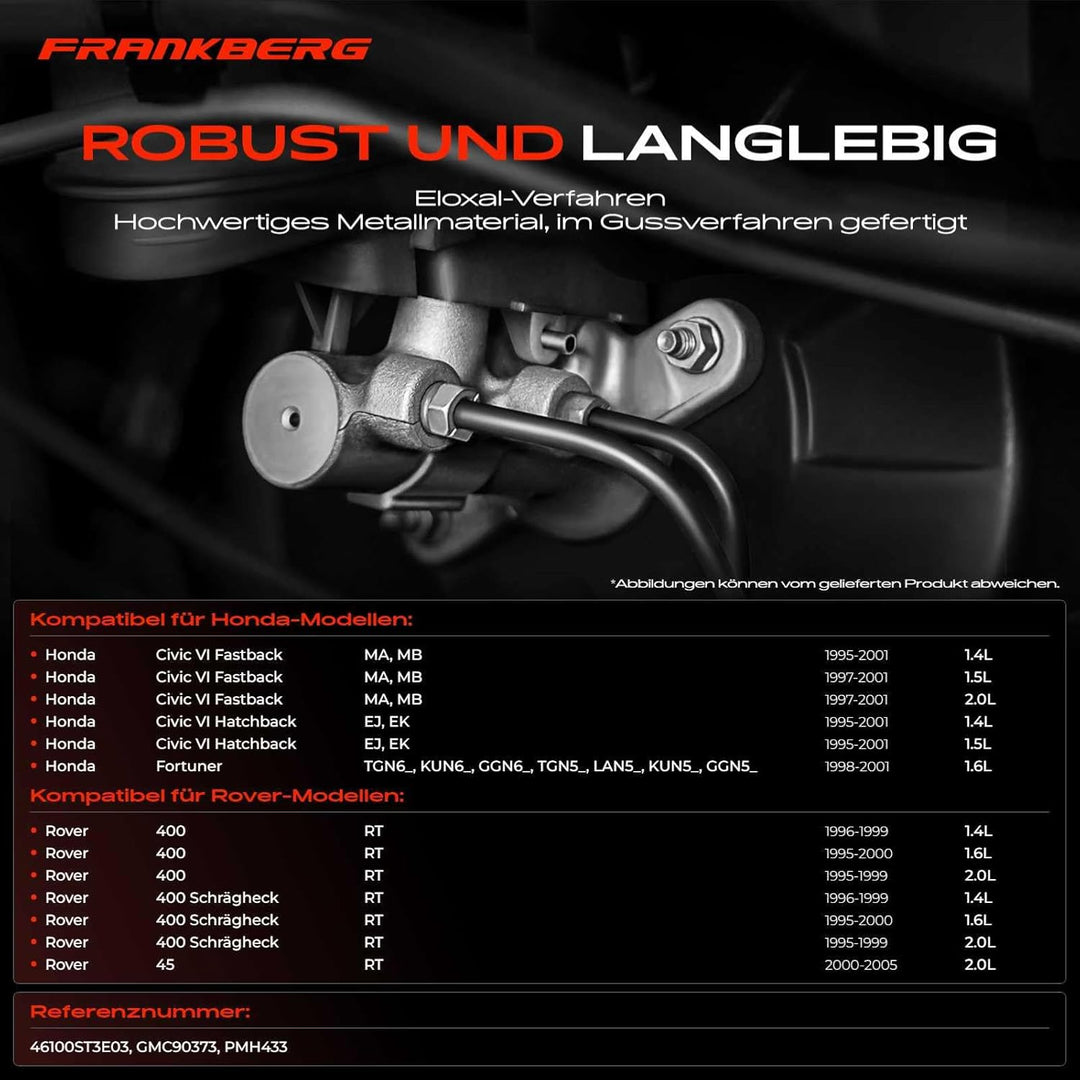 Frankberg Hauptbremszylinder Bremszylinder Kompatibel mit Civic VI Aerodeck MB MC 1.4L 1.5L 1.6L 199