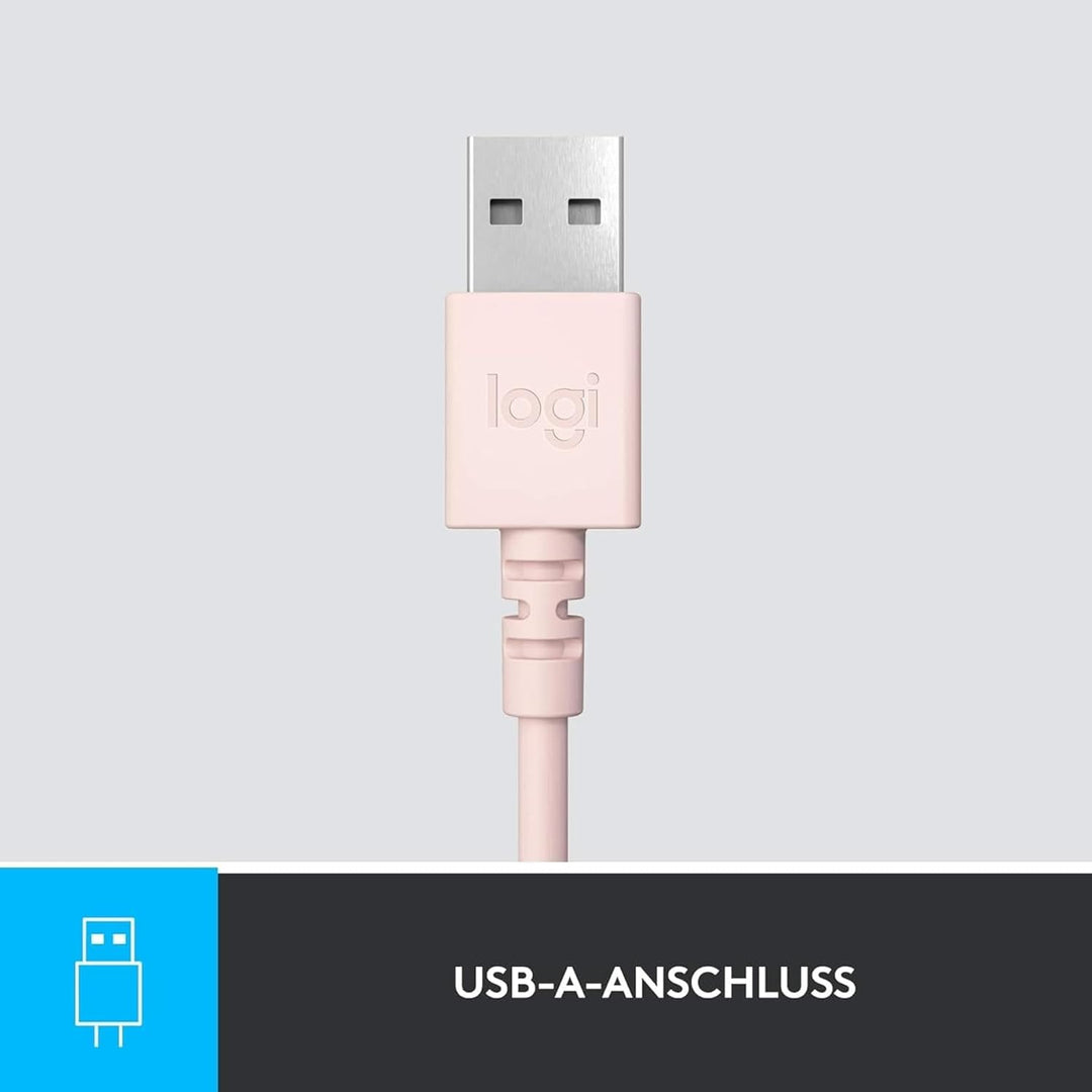 Logitech H390 verkabelter Kopfhörer für PC/Laptop, Stereokopfhörer mit rauschunterdrückendem Mikrofo