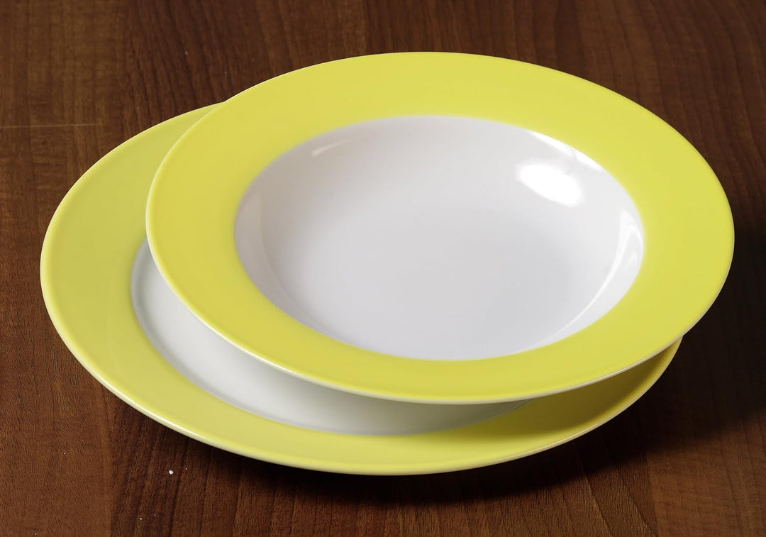 Ritzenhoff & Breker Tafelservice Doppio, 8-teilig, Porzellangeschirr, Gelb Gelb Tafelservice, Gelb T