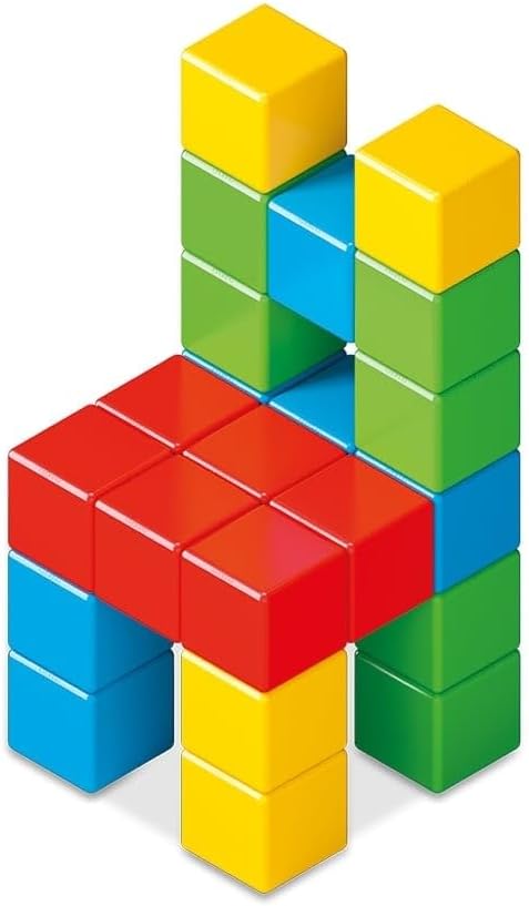 Geomag Magicube - 24 Würfel - Magnetisches Konstruktionsspielzeug für Kinder - Green Line - Lernspie