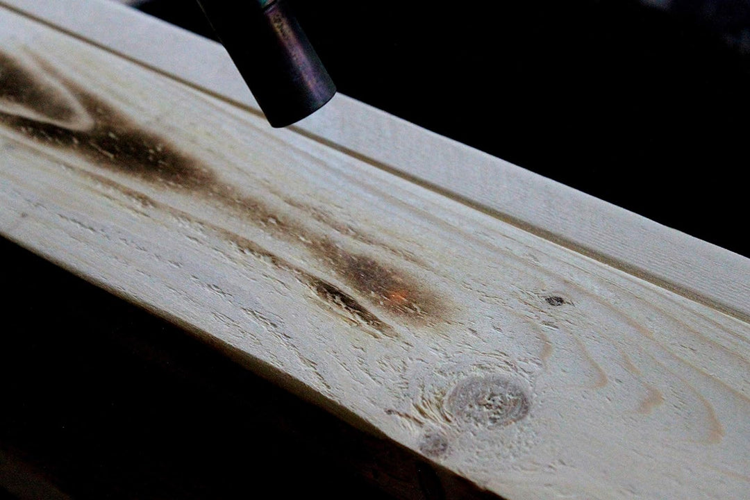 Dekorie Gewürzregal aus Holz - für die Wand oder stehend - Braun (geflammt) - 2 Stellflächen - 29 x