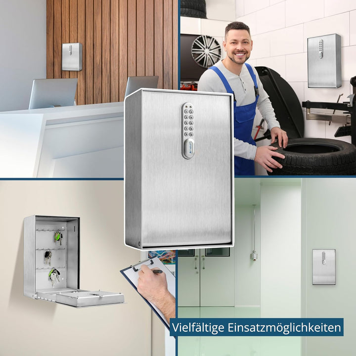 masunt Schlüsselkasten 2145 E Code | Schlüsseltresor mit innovativer Online-Codevergabe aus der Fern