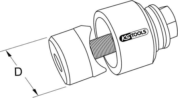 KS Tools 129.0321 Schraublochstanze mit einfachem Kugellager, 20,5mm 20.5 mm, 20.5 mm