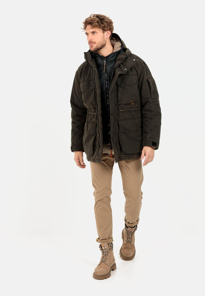 camel active Herren teXXXactive® Funktionsjacke mit Kapuze 56 Dunkelbraun, 56 Dunkelbraun