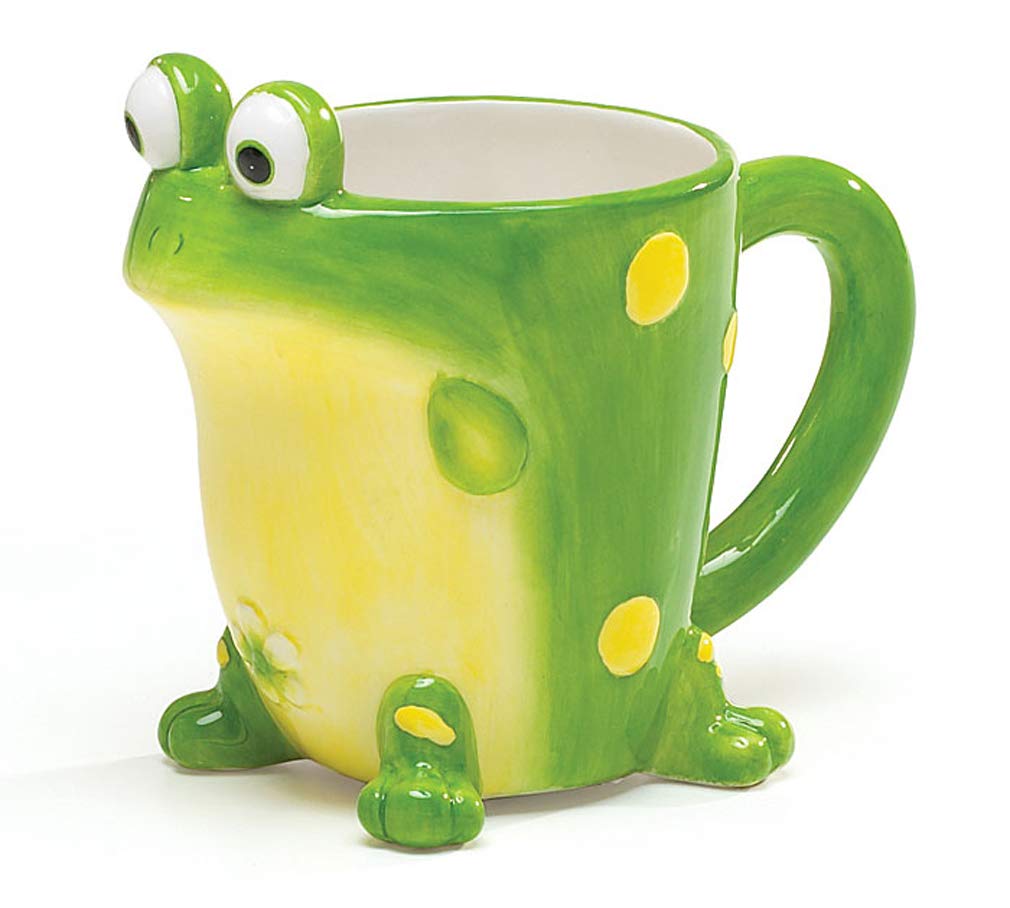 burton+BURTON Toby The Toad Frosch-Kaffeetasse mit Geschenk-Box.