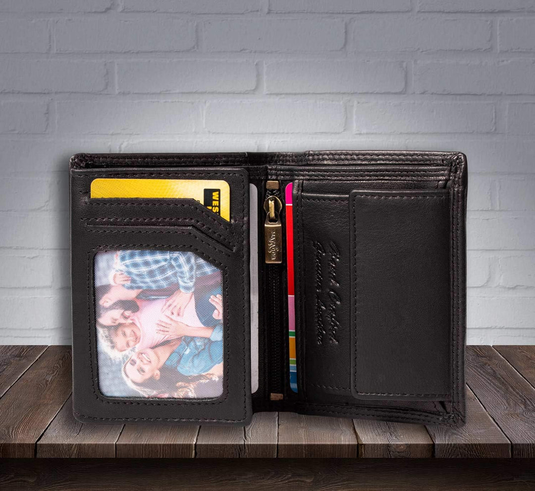 MATADOR Kleines RFID Blocker Portemonnaie Herren Klein Leder | Kleine Geldbörse Herren Slim Wallet m