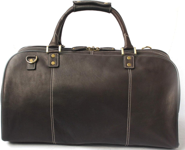 Cortez - Reisetasche aus Echtleder - Abnehmbarer und Verstellbarer Schultergurt - Braun, Braun