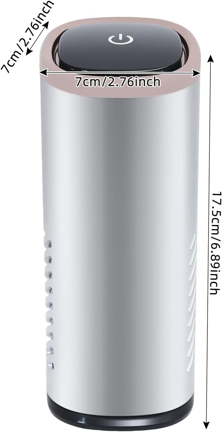 Luftreiniger mit HEPA Filter & Aktivkohlefilter, Air Purifier Tragbarer Luftfilter Gegen Rauch Gerüc