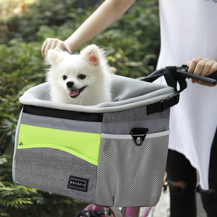 Petsfit Korb für Hunde, Transporttasche für Katzen, Transportrucksack, Tragetasche, Schultergurt, fa