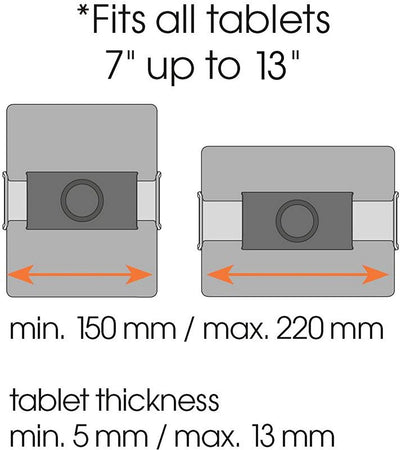 Vogel's TMS 1030 Schwenkbare Tablet Wandhalterung für alle Tablets von 7-12 Zoll, Schwenkbar bis zu