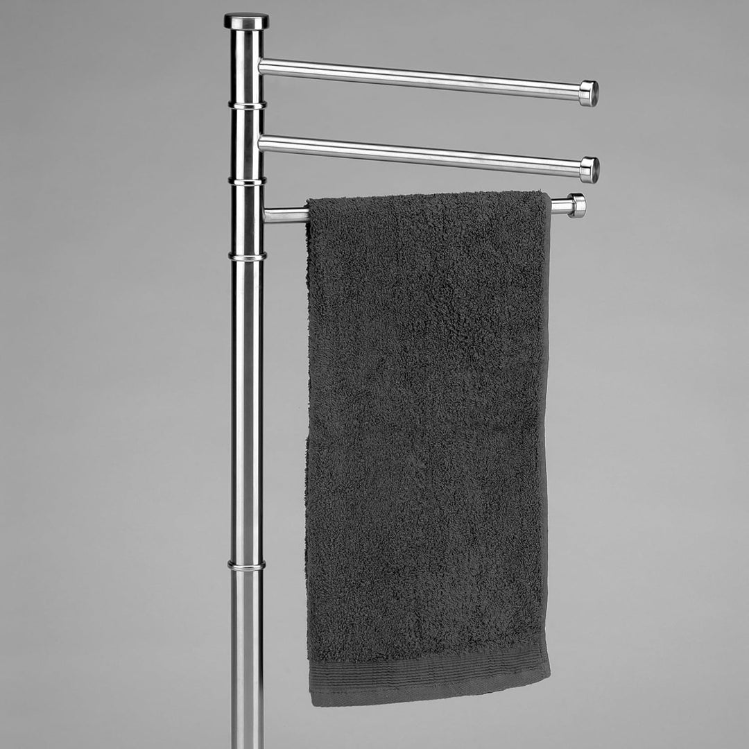 Kela 18958 Handtuchhalter, 3 Arme, Rostfrei, Edelstahl Matt, 85,5 cm Höhe, Swing, Swing