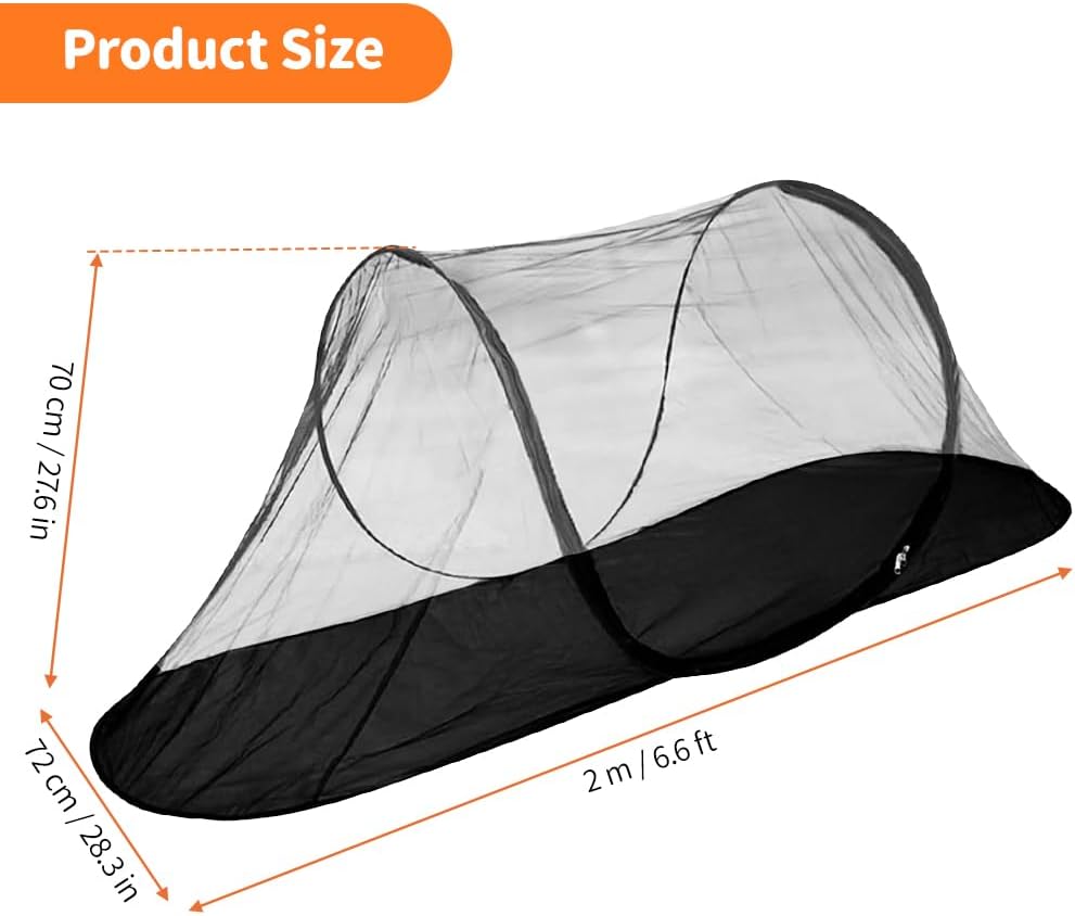 Moskitonetz Pop Up, Faltbares Moskitonetz 200x72x70 cm Moskitonetzs Reise Pop Up, Tragbares Campingz