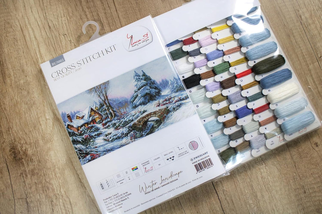 Luca-S BU5002 Kreuzstich Set, Mehrfarbig, 45x34cm
