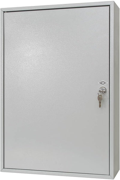 Wedo 10265037X Schlüsselschrank (für 150 Haken, pulverbeschichtetes Stahlblech 38 x 14 x 55 cm, Sich