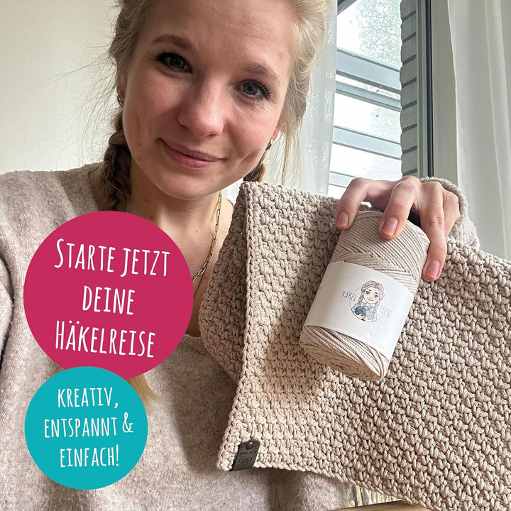Häkelset für Anfänger - Platzsets häkeln lernen Häkelset Erwachsene | HÄKEL LIESE Häkelset für Anfän