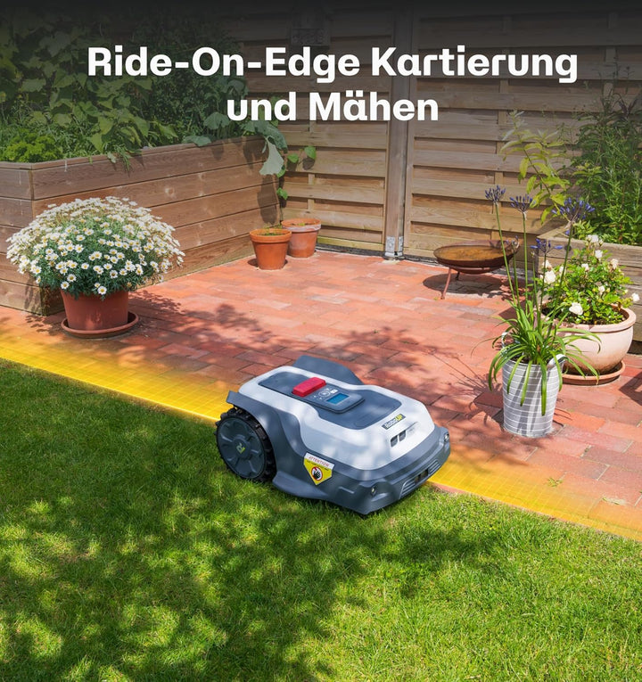 T600 Mähroboter ohne Begrenzungsdraht 2025Version 800㎡, RTK+KI Gesteuerter Rasenmäher Roboter mit Ra