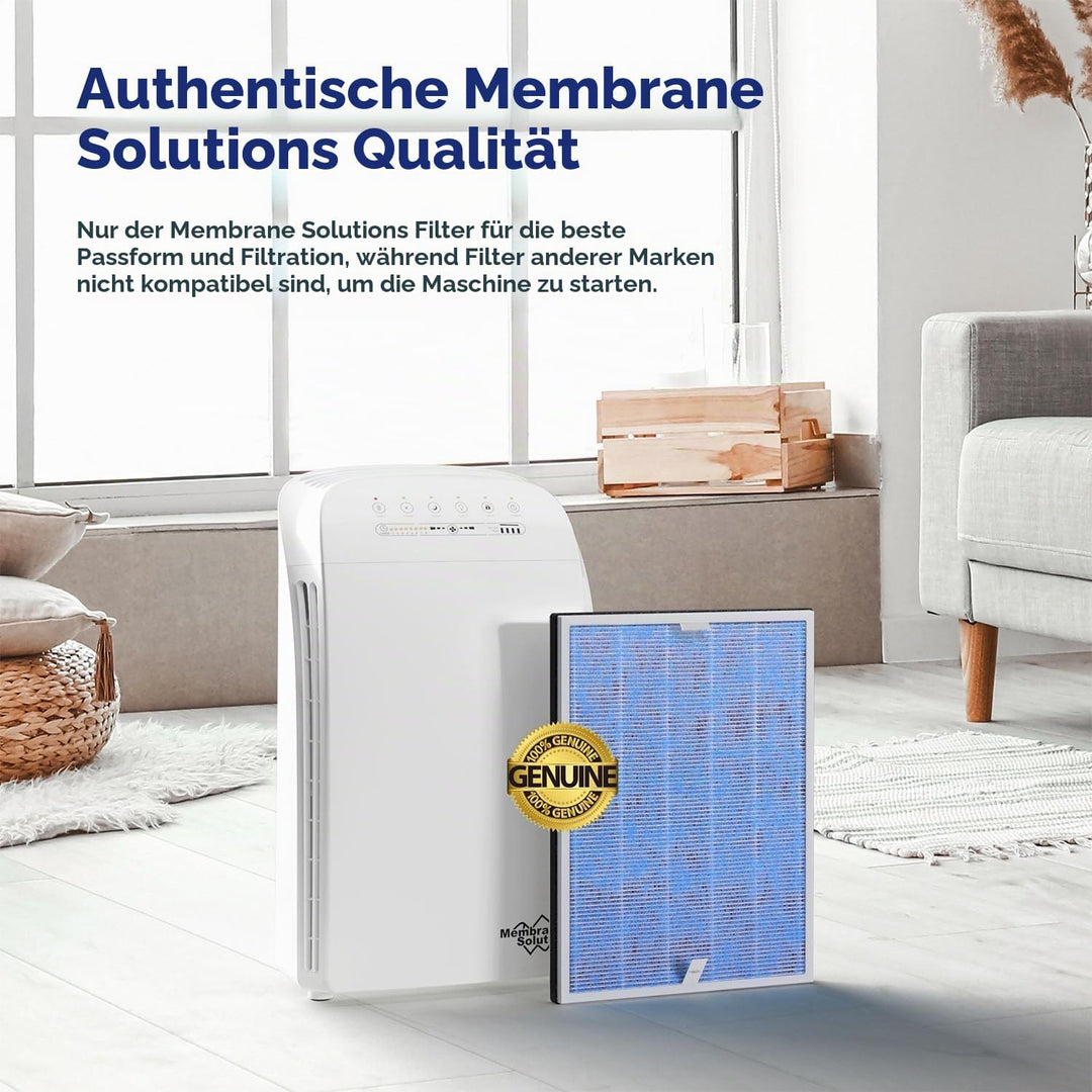 Membrane Solutions MSA3/MSA3S Original-Luftreinigerfilter-Ersatz, verbesserter 4-in-1-HEPA-Filter mi