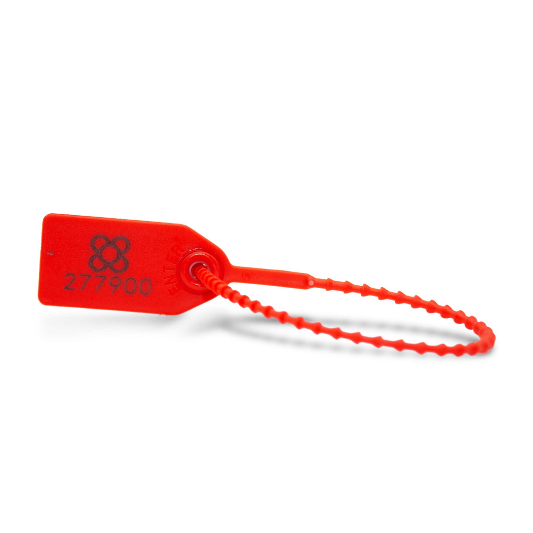 DOJA BARCELONA | Rot Sicherheitsplomben aus Kunststoff | 100 Einheiten | 24 cm Lang | Plomben kunsts