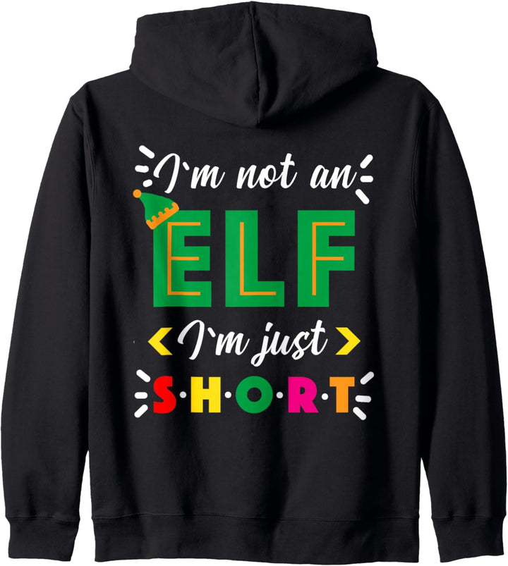 Ich bin kein Elf Ich bin nur klein Pyjama Kostüm Weihnachten Kapuzenjacke