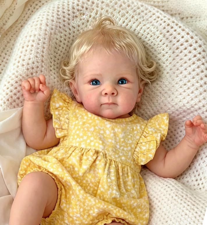Zero pam Reborn Baby Mädchen-48CM Reborn Baby Vollsilikon Lebensecht,Lebensechte Babypuppen Wie Echt