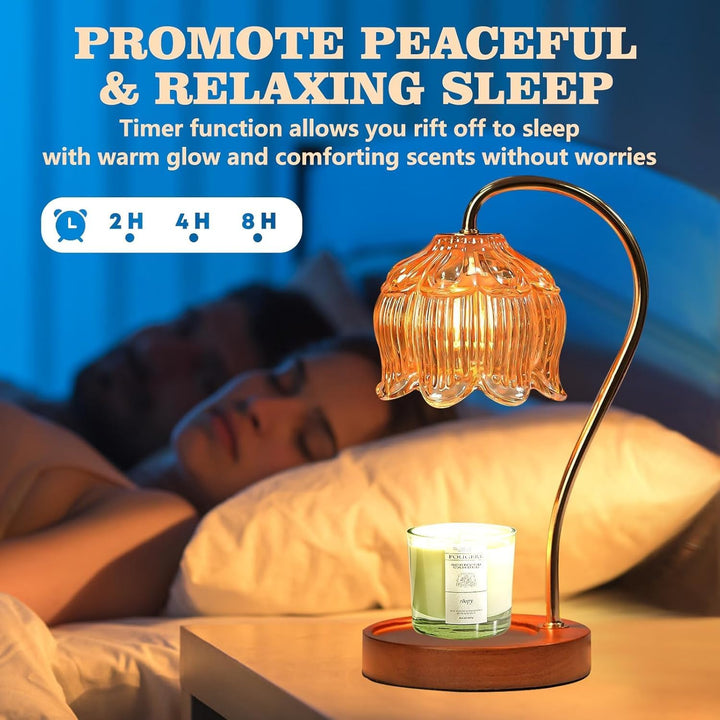 Candle Warmer Lamp with Dimmer - Electric Candle Lamp with Timer for Jar Candles Scented Candles wit