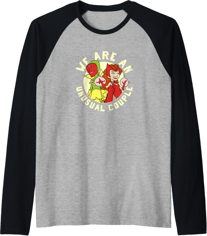 Marvel WandaVision Halloween We Are An Unusual Couple Retro Raglan