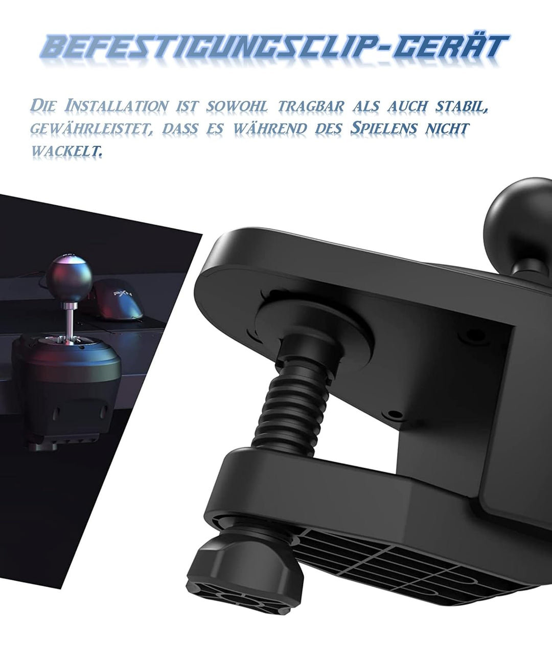 PXN A7 Schaltung, Gaming Lenkrad Schalthebel - Universal Shifter PC, 6+R Gängen, 3 Kabeln (USB, RJ11