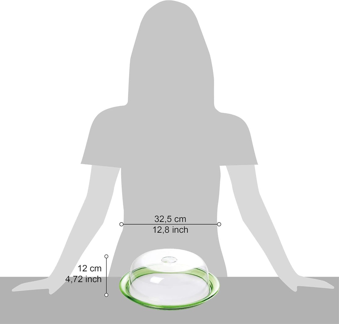 Omada Design Globo Kuchenform, Frischhalteglocke und 25 cm Tablett aus unzerbrechlichem Kunststoff,