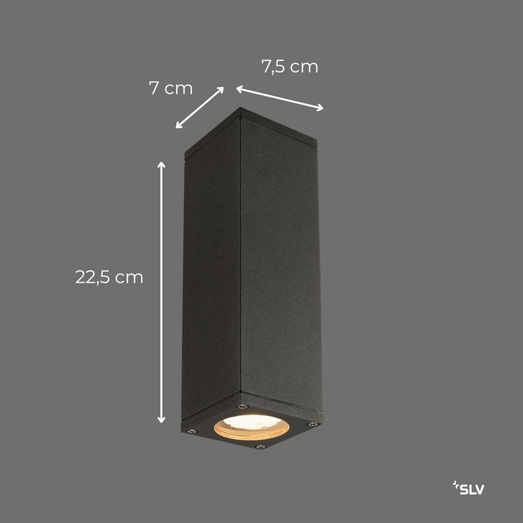 SLV THEO UP/DOWN | Beleuchtung von Garten, Terrasse, Fassade, Hauswand, Eingangsbereich, Aussen-Leuc