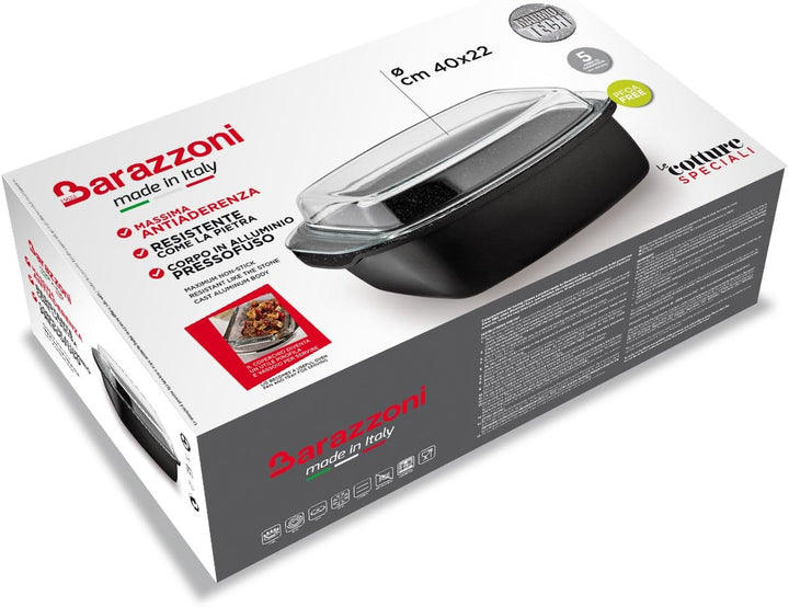 Barazzoni CASSERUOLA Oval granitica 40 kasserolle 40 x 22 cm, kasserolle 40 x 22 cm