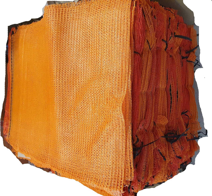Kartoffelsäcke Raschelsäcke 500 x 800 mm goldgelb 25 kg mit Zugband 100 Stück